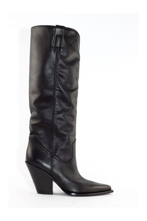 Black leather high boot ELENA IACHI | E3998NERO